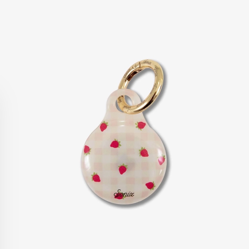 Sonix Strawberry Gingham AirTag Cover
